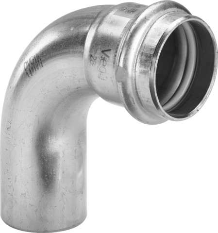 Viega Bogen 90 Grad SC Sanpress Inox G 0216.1 für Gas in 28mm Edelstahl
