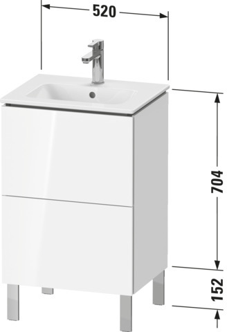 Duravit L-Cube WTU bds com. ws smt 520x421x704mm, 2AZ tipon, f. ME by Starc