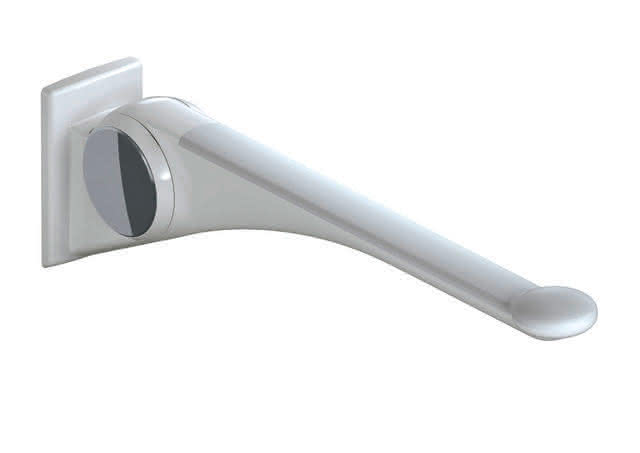 HEWI Stützklappgriff Premium,850 mm weiß hochgl.- weiß matt