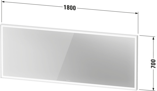 Duravit LCU SPL 1800x67x700mm, Weiß, LED