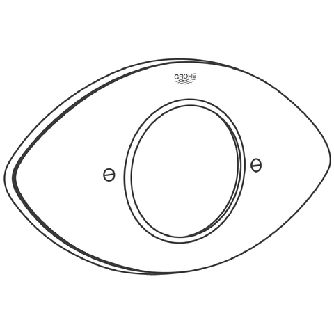 GROHE Rosette 47206 für Grohtherm XL DN32 Unterputz-Montage chrom