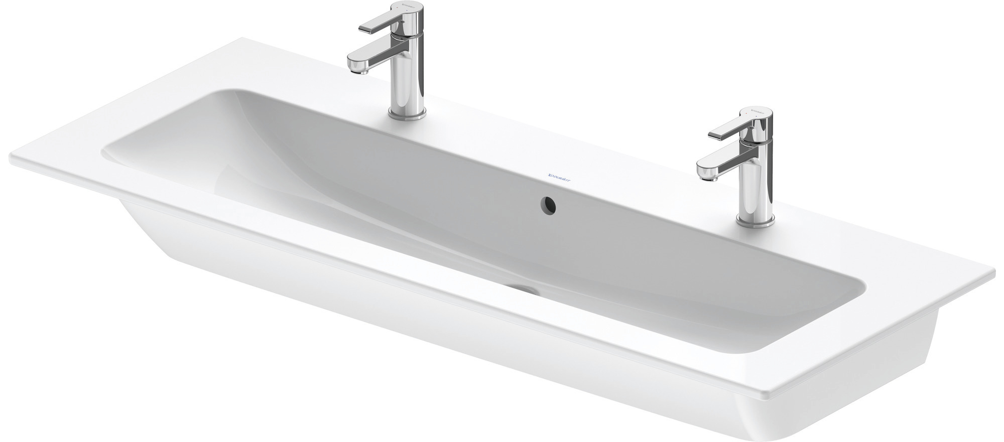 DU Möbel-WT ME by Starck 1230mm m.ÜL, m.HLB, 2 HL, 1 Becken, weiß