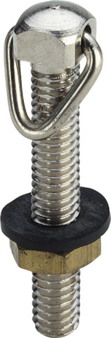 Viega Kettenhalter 9918 in M6 x 35mm Messing matt-vernickelt