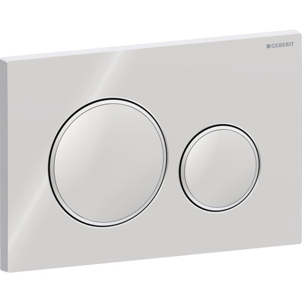 Geberit Sigma20 BetPl., rund, 2-Mengen-Sp. chrom glänzend / chrom matt