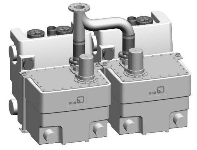 KSB Hebeanlage Compacta UZ 5.900 D mit Rückflusssperre, Steuerung LCB2