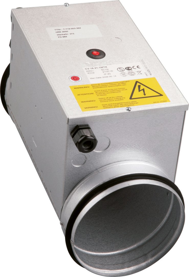 BOSCH Zub. Wohnungslüftung HRE-P 100-600 Elektr. Vorheizregister DN 100, 600 W