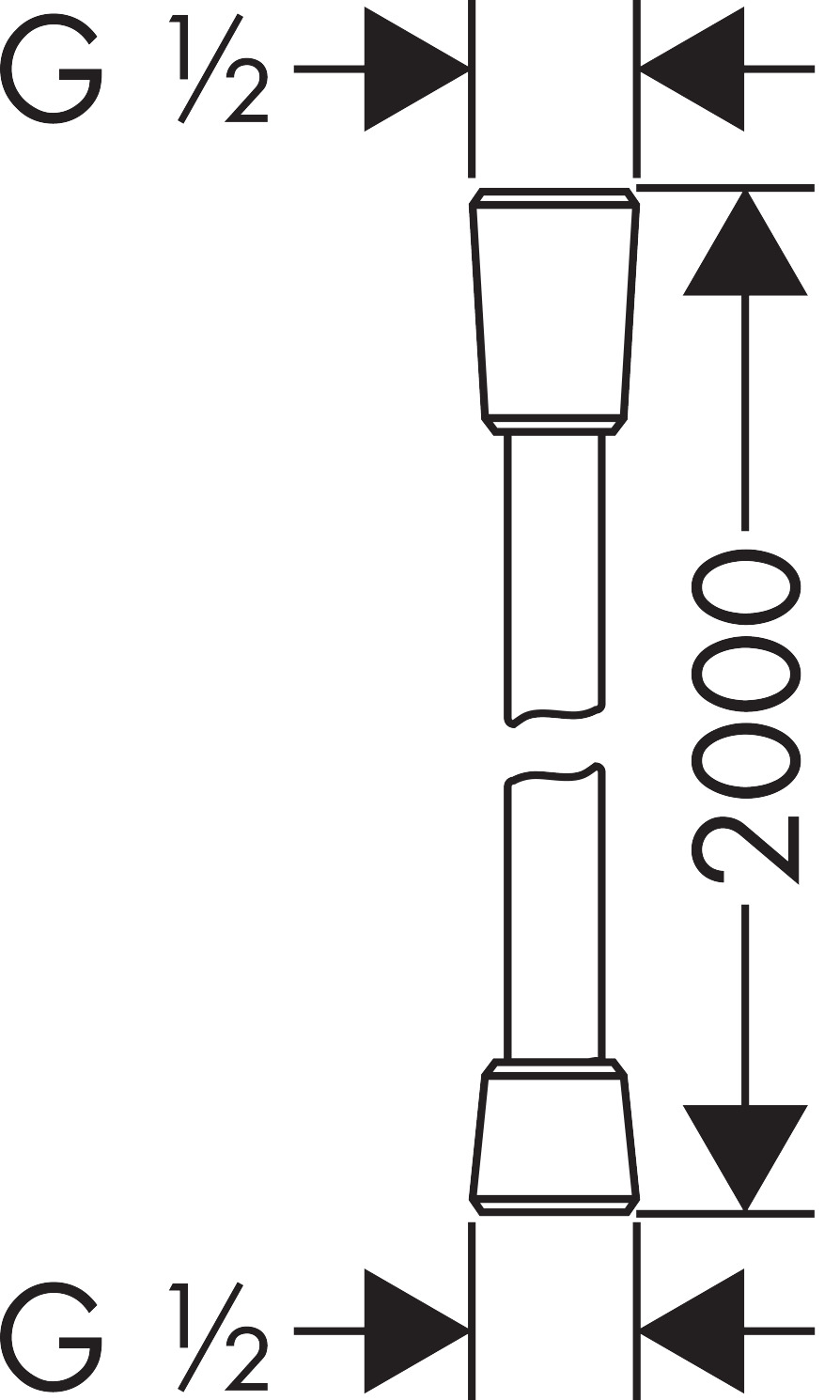 Hansgrohe Brausenschlauch Isiflex B 2000mm chrom