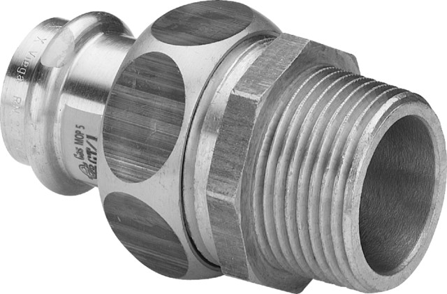 Viega Verschraubung mit SC Profipress G 2654 für Gas in 12mm x R1/2 Rotguss