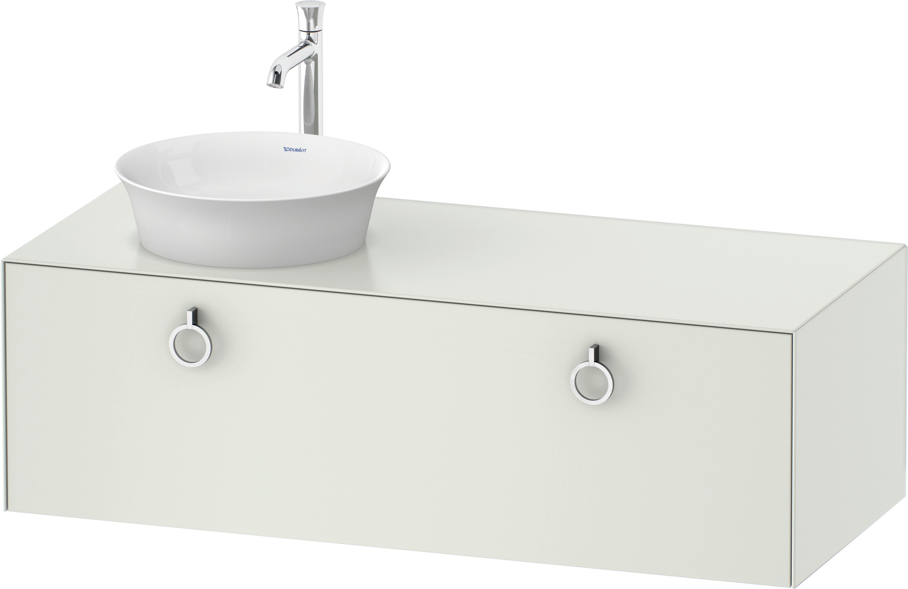 Duravit WTU wandh.White Tulip,1 Aus.,m.Griff Aus.l,408x1300x550,Weiß sdm. ohne ES