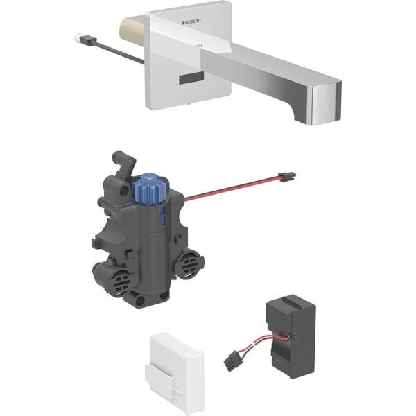 Geberit Brenta WT-Arm.,Wandmontage, Netzbetr. f. UP-Funkt.Box, Therm.Mi.,L17cm, verchr