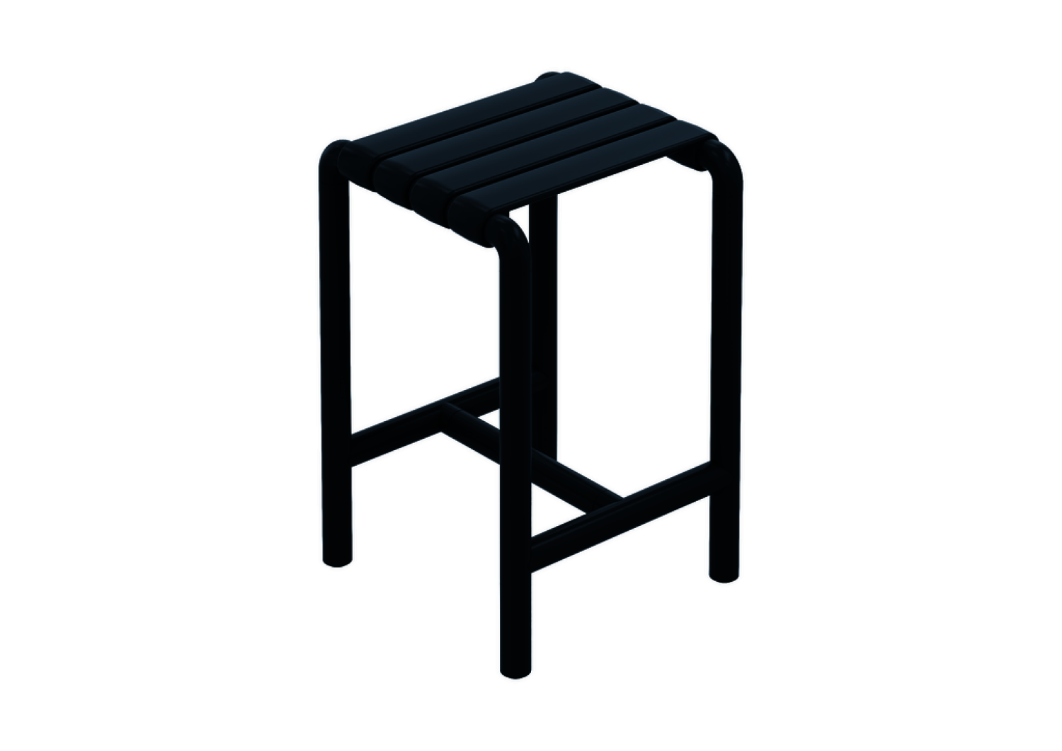 HEWI Hocker Ser 801, matt, B:345 mm, H:505 mm, T: 336 mm anthrazitg