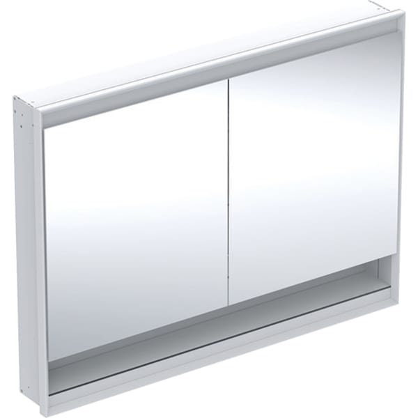 Geberit ONE Spiegelschrank mit Ni/Comf.Light 2 Türen, UP-Mont., 120x90x15cm, weiß