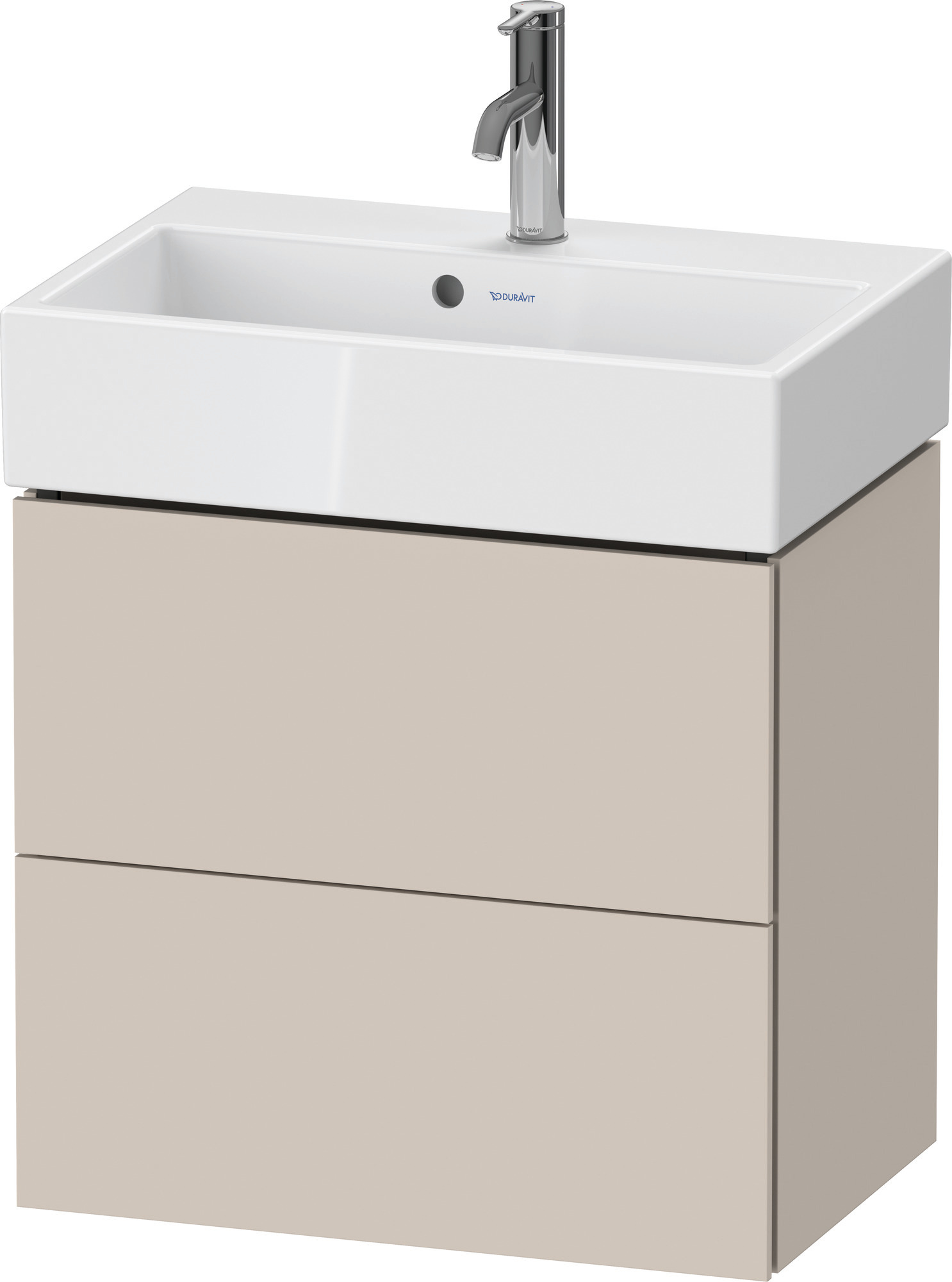 Duravit WTU L-Cube wandhängend, 2 Schubk. 544x584x391mm, Taupe