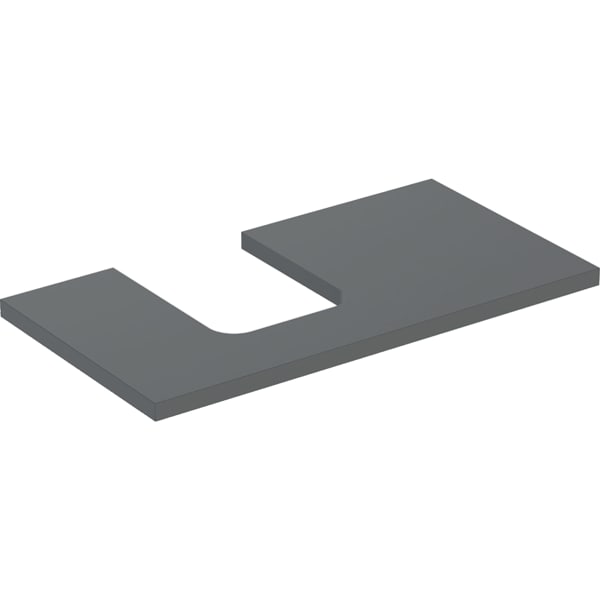 Geberit ONE WT-Pl. Aus li für AWT Schalenform 90x3x47cm, lava matt