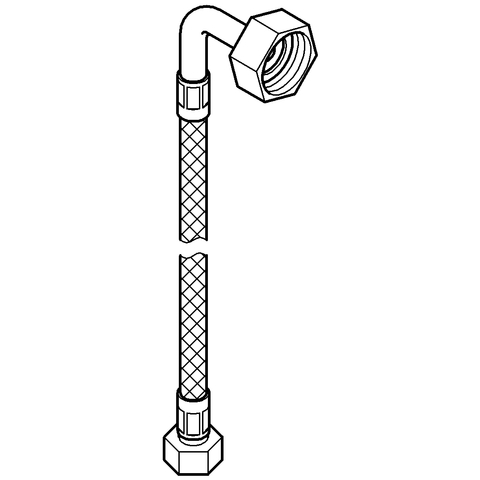 GROHE Druckschlauch 45417 flexibel M15x1 x3/4" 1500mm chrom