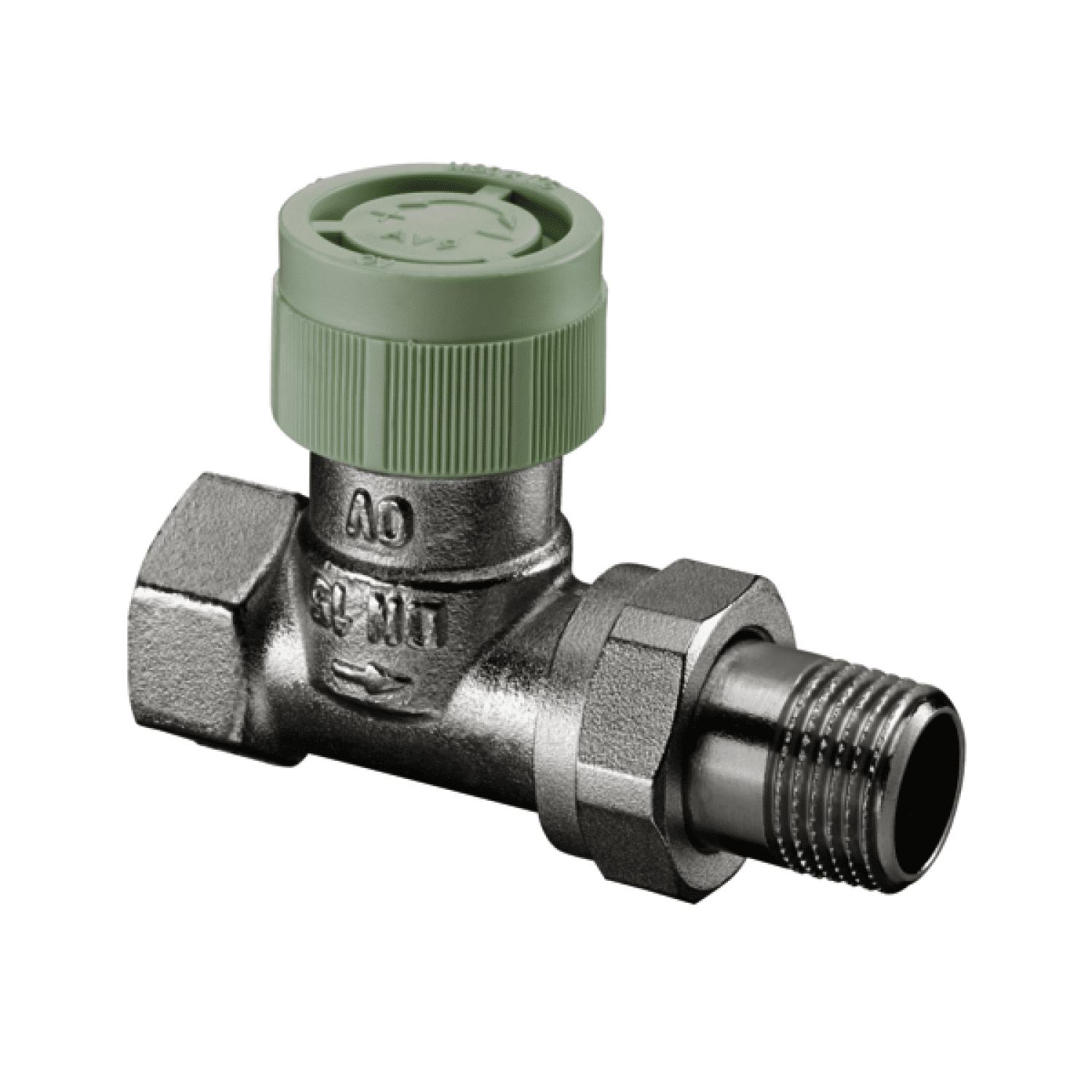 OVENTROP-Thermostatventil "RFV 9" DN10, R 3/8 AG, PN10, Durchgang