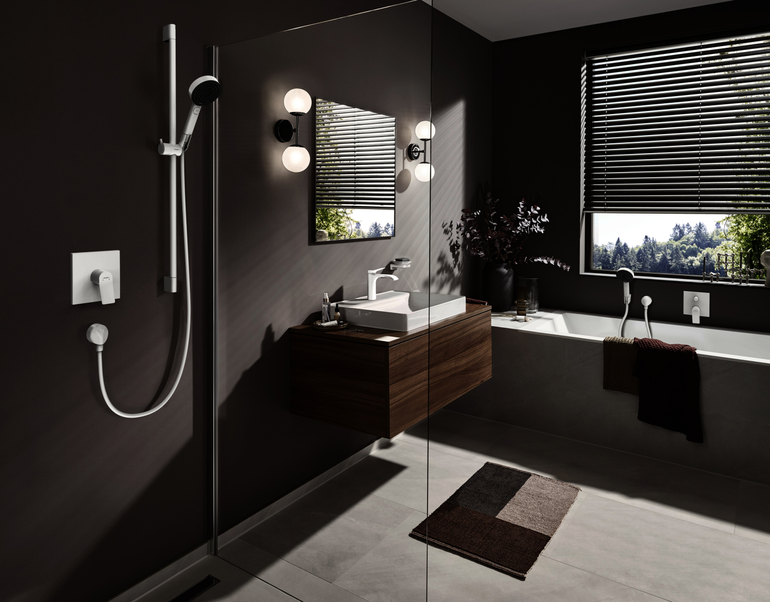 Hansgrohe Brausenmischer Unterputz Vivenis Fertigset mattweiss