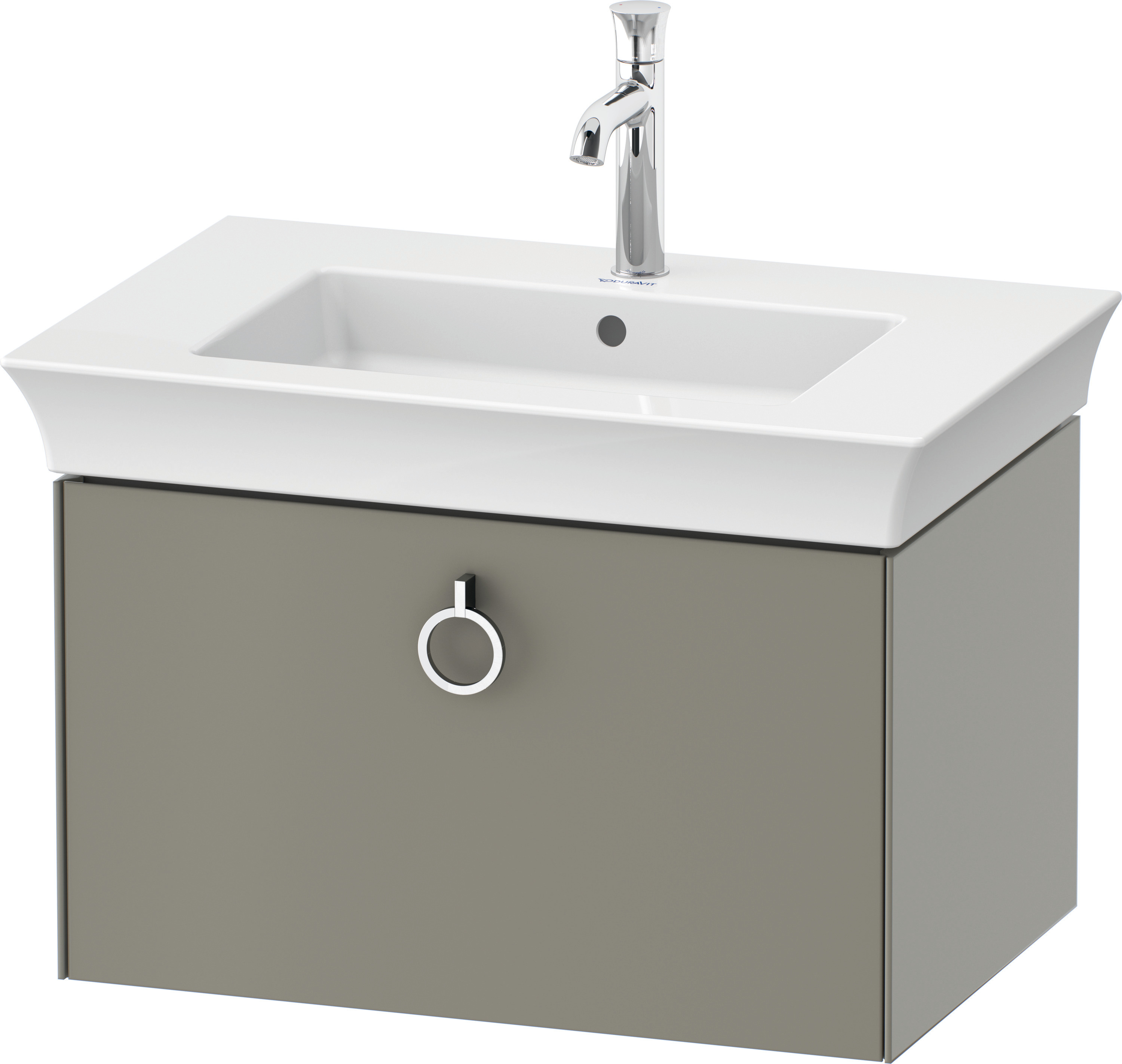 Duravit WTU wandh. White Tulip,1 Ausz., mit Griff,410x684x458,Steingrau Seidenmatt
