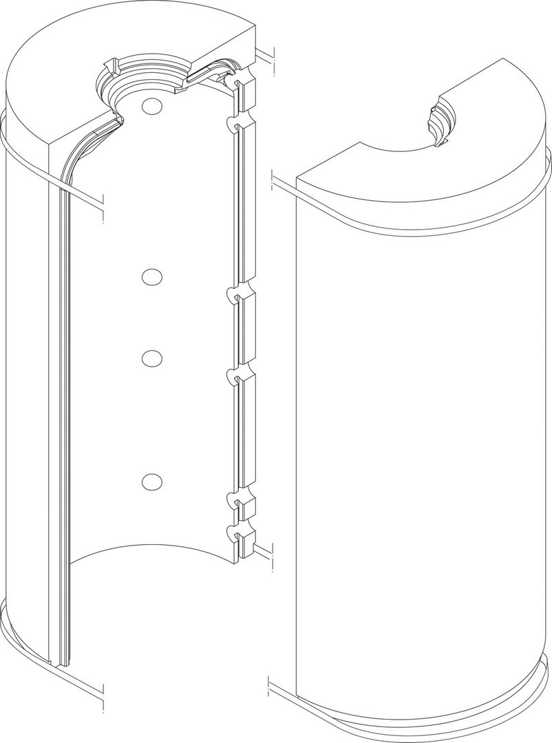 BOSCH Ersatzteil TTNR: 7735501790 Wärmeschutz Speicher 1000.6 d:790 everp