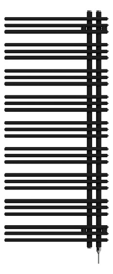 ZE Design-Heizkörper Yucca elektr. IHE YAZSL130060EAZD 1354x47x578 Black Matt
