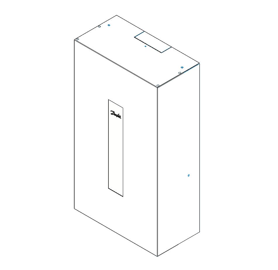 Danfoss Abdeckhaube weiß lackiert Ohne Tür, H-760, B-455, T-220mm