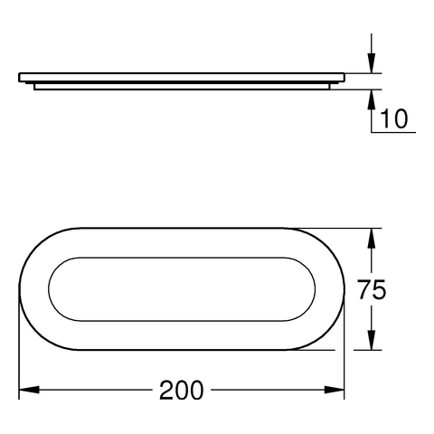GROHE Seifenschale Selection 41036 Glas für Halter 41035 klarglas