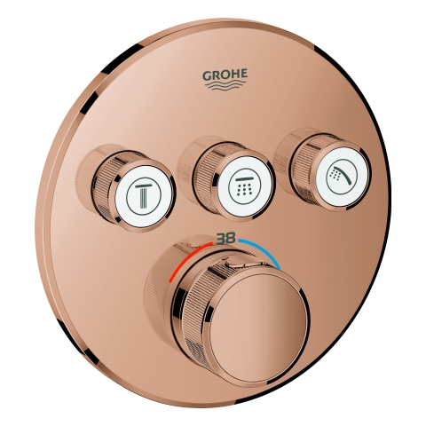 GROHE Thermostat Grohtherm SmartControl 29121 FMS rund 3 ASV warm sunset