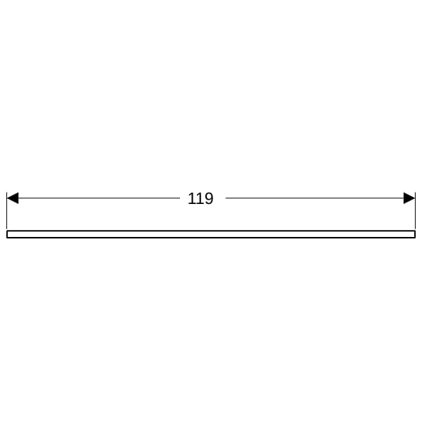 Geberit ONE WT-Platte, Aus re/li, für AWT 120x2x47cm, Marmoroptik schwarz matt