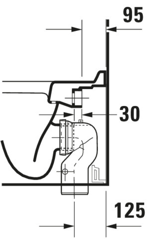 DU Stand-WC Starck 3 560 mm Tiefspüler, Abgang waagrecht, weiß