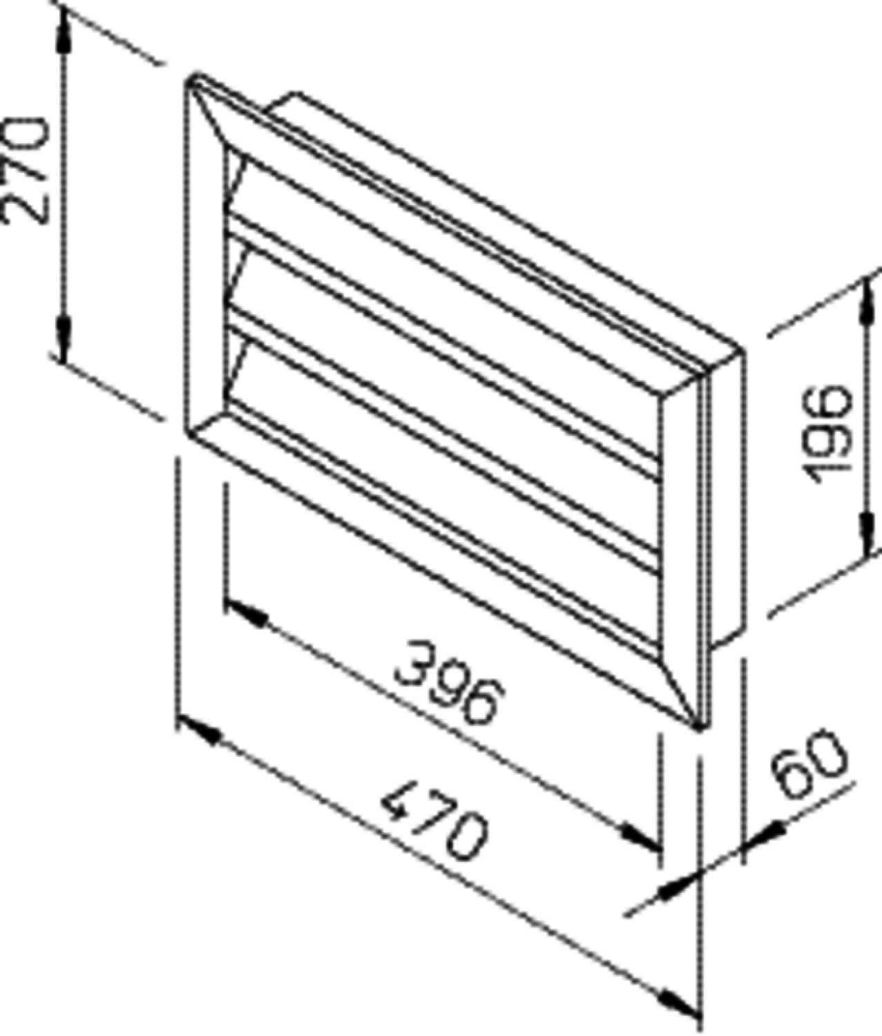 Helios WSG 40/20 Wetterschutzgitter rechteckig Aluminium eloxiert
