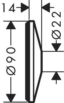 Hansgrohe Verlängerungsrosette Axor One 90mm f.1-Loch Waschtischmischer Unterputz BGO