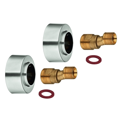 GROHE S-Anschluss 48453 1/2" x 3/4" Verstellbarkeit 7,5mm supersteel GROHE S-Anschluss 48453 1/2" x 3/4" Verstellbarkeit 7,5mm supersteel