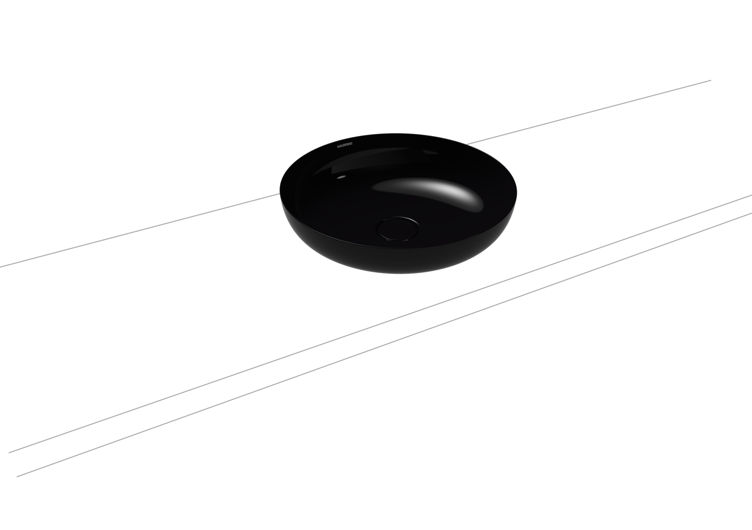 KA WB MIENA WASCHTISCH-SCHALE Mod.3180,d :450mm,schwarz,Perl-Effekt,oÜL
