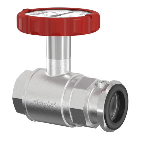 Flamco Pumpen-KH m. Thermometergr. rot, SKB DN25 G1i PN16 MS vern. Flamco Pumpen-KH m. Thermometergr. rot, SKB DN25 G1i PN16 MS vern.