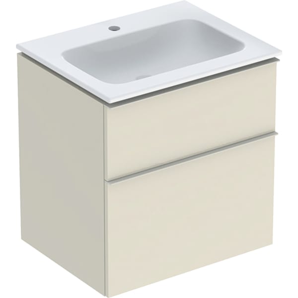 Geberit iCon Set MWT m. US, 2 Schubl. 60x63x48cm, sandgrau/KeraTect