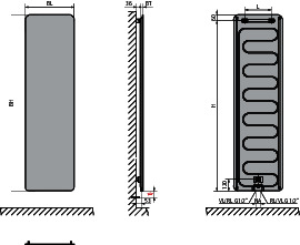 Kermi Fineo Plan, BH1800x500x33mm QN 795 W, RAL 9016