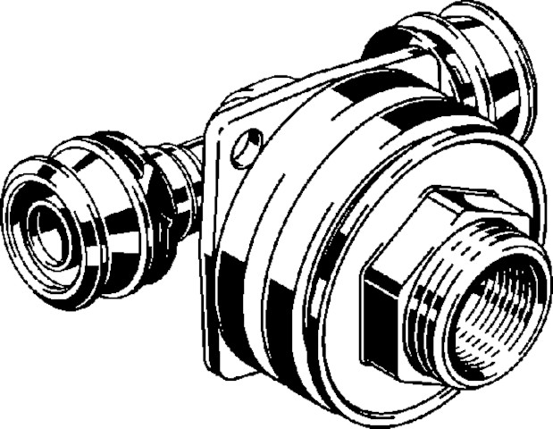 Viega Doppelwanddurchführung SC Raxofix 5332.81 in 16mmxRp1/2xG3/4x25mm Sibr