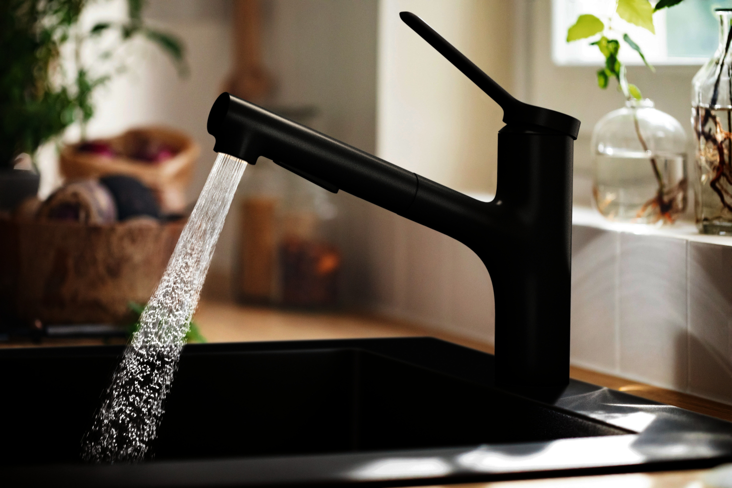 Hansgrohe Spültischmischer 150 Zesis M33 Ausziehbrause 2jet sBox lite mattschwarz
