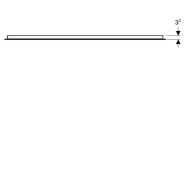 Geberit Option Basic Lichtspiegel, eckig Beleuchtung oben, 120x90x3cm, alu. elox