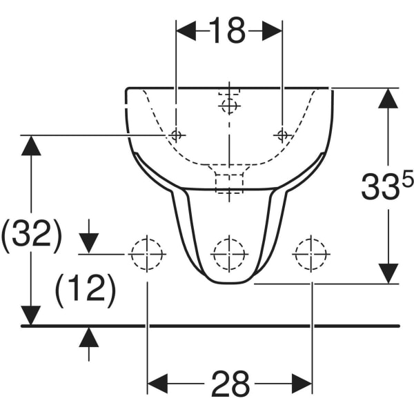 Geberit Smyle Wandbidet mit Überlauf, weiß