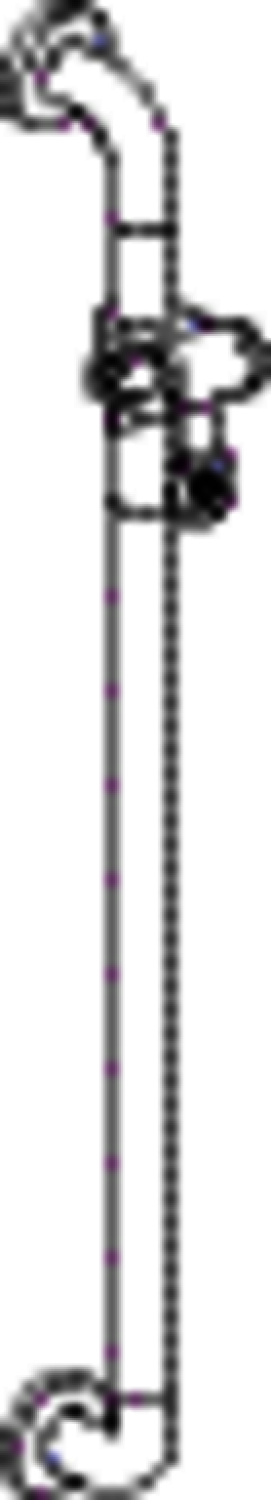 HEWI Brausehalterstange Ser 801, d:33, AM:900mm, m.Br.H. Fb. 74/72/36