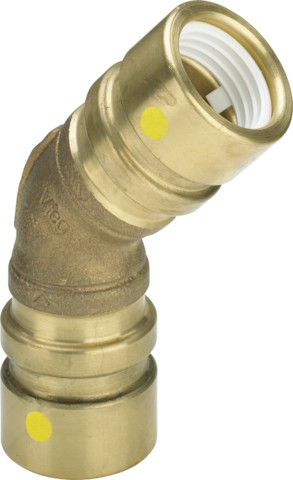Viega Bogen 45 Grad mit SC Geopress G 9626G in 32mm Rotguss