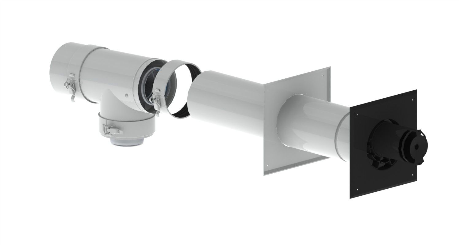 Remeha ALU-Grundbausatz RUA1 DN 80/125, Aussenwand