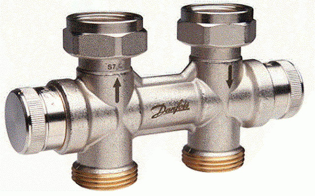 Danfoss dynamischer Hahnblock RLV-KDV für Ventil-HK G 3/4", Durchgang