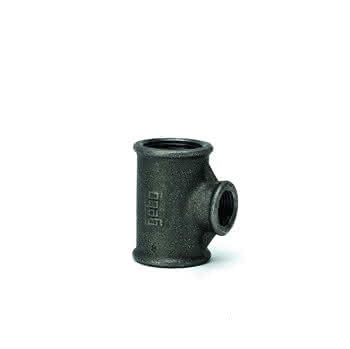 gebofittings Temperguss Gewindefittings 130-T-Stk. 3/4"x1/2"x3/4", red.,sw gebofittings Temperguss Gewindefittings 130-T-Stk. 3/4"x1/2"x3/4", red.,sw
