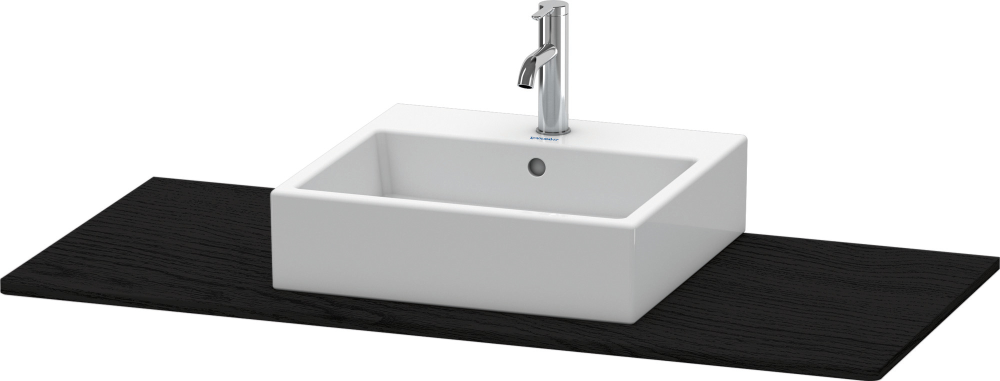 Duravit Konsole XSquare mit einem Ausschnitt 16x800x550mm, Eiche Schwarz