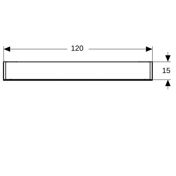 Geberit Option Spiegelschrank mit Beleuchtung drei Türen, 120x70x15cm
