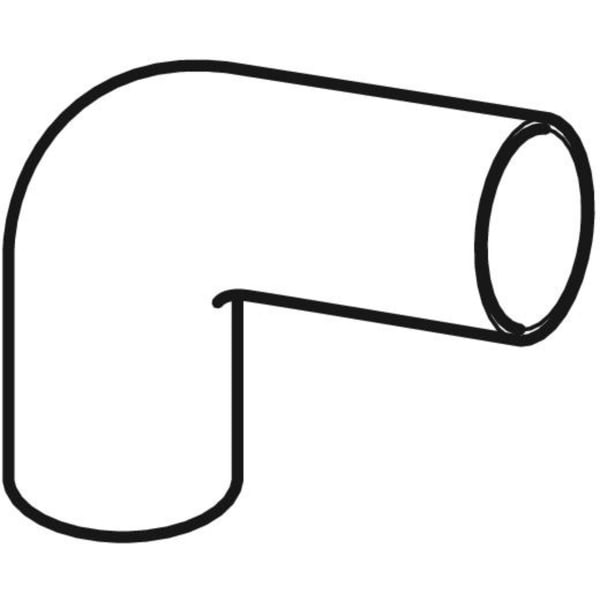 Geberit PE Anschlussbogen 90Gr für Manschette d56/di50