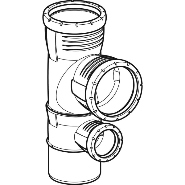 Geberit Silent-Pro Kombibogenabzweig 87,5Gr d110/90/50