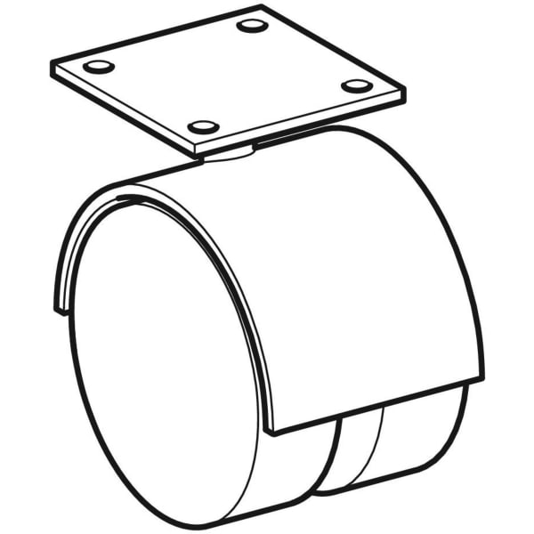 Geberit Rolle für Hocker fahrbar